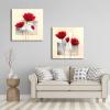 imageWieco Art Framed Wall Art Charming Spring Canvas Prints Abstract Floral Oil Paintings Style Pictures on Canvas Wall Art Framed Canvas Wall Decor for Living Room Bedroom Kitchen Home Decor24x24inchx2pcs 60x60cmx2pcs