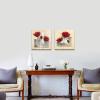 imageWieco Art Framed Wall Art Charming Spring Canvas Prints Abstract Floral Oil Paintings Style Pictures on Canvas Wall Art Framed Canvas Wall Decor for Living Room Bedroom Kitchen Home Decor12x12inchx2pcs 30x30cmx2pcs