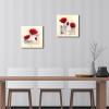 imageWieco Art Framed Wall Art Charming Spring Canvas Prints Abstract Floral Oil Paintings Style Pictures on Canvas Wall Art Framed Canvas Wall Decor for Living Room Bedroom Kitchen Home Decor12x12inchx2pcs 30x30cmx2pcs