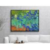 imageWieco Art Framed Wall Art Irises by Van Gogh Famous Flowers Oil Paintings Reproduction Large Canvas Prints Modern Canvas Prints Artwork Pictures on Canvas for Wall Decor Black Frame32L x 24W