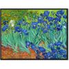 imageWieco Art Framed Wall Art Irises by Van Gogh Famous Flowers Oil Paintings Reproduction Large Canvas Prints Modern Canvas Prints Artwork Pictures on Canvas for Wall Decor Black Frame32L x 24W