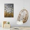 imageWieco Art Framed Wall Art Morning Dancing Floral Oil Paintings Canvas Wall Art Modern Grace Abstract Flowers Artwork for Living Room Bedroom Home Decorations Wall Decor with Golden Frame24L x 36W
