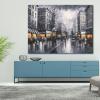 imageWieco Art Framed Wall Art Paris Street View City Canvas Prints By Decorative Landscape Oil Paintings reproduction for Living Room Home Decorations Modern Contemporary Cityscape Artwork Bronze Gold48L x 36W