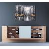 imageWieco Art Framed Wall Art Paris Street View City Canvas Prints By Decorative Landscape Oil Paintings reproduction for Living Room Home Decorations Modern Contemporary Cityscape Artwork Bronze Gold40L x 30W