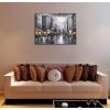 imageWieco Art Framed Wall Art Paris Street View City Canvas Prints By Decorative Landscape Oil Paintings reproduction for Living Room Home Decorations Modern Contemporary Cityscape Artwork Bronze Gold40L x 30W