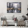 imageWieco Art Framed Wall Art Paris Street View City Canvas Prints By Decorative Landscape Oil Paintings reproduction for Living Room Home Decorations Modern Contemporary Cityscape Artwork Bronze Gold236L x 32W