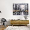 imageWieco Art Framed Wall Art Paris Street View City Canvas Prints By Decorative Landscape Oil Paintings reproduction for Living Room Home Decorations Modern Contemporary Cityscape Artwork Bronze Gold40L x 30W