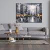 imageWieco Art Framed Wall Art Paris Street View City Canvas Prints By Decorative Landscape Oil Paintings reproduction for Living Room Home Decorations Modern Contemporary Cityscape Artwork Bronze Gold40L x 30W
