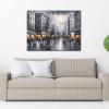 imageWieco Art Framed Wall Art Paris Street View City Canvas Prints By Decorative Landscape Oil Paintings reproduction for Living Room Home Decorations Modern Contemporary Cityscape Artwork Bronze Gold236L x 32W
