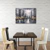 imageWieco Art Framed Wall Art Paris Street View City Canvas Prints By Decorative Landscape Oil Paintings reproduction for Living Room Home Decorations Modern Contemporary Cityscape Artwork Bronze Gold236L x 32W