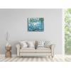 imageWieco Art Framed Wall Art Water Lilies by Claude Monet Canvas Print Paintings Reproduction Modern Canvas Wall Art for Home and Office Decoration Abstract Artwork Silver Frame