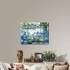 imageWieco Art Large Framed Wall Art Water Lilies by Claude Monet Canvas Print Paintings Reproduction Modern Canvas Wall Art for Living Room Decoration Abstract Artwork Silver Frame16L x 12W