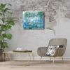 imageWieco Art Large Framed Wall Art Water Lilies by Claude Monet Canvas Print Paintings Reproduction Modern Canvas Wall Art for Living Room Decoration Abstract Artwork Silver Frame24L x 20W