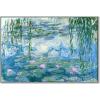 imageWieco Art Large Framed Wall Art Water Lilies by Claude Monet Canvas Print Paintings Reproduction Modern Canvas Wall Art for Living Room Decoration Abstract Artwork Silver Frame483L x 324W