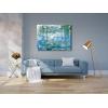 imageWieco Art Large Framed Wall Art Water Lilies by Claude Monet Canvas Print Paintings Reproduction Modern Canvas Wall Art for Living Room Decoration Abstract Artwork Silver Frame32L x 24W