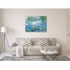 imageWieco Art Large Framed Wall Art Water Lilies by Claude Monet Canvas Print Paintings Reproduction Modern Canvas Wall Art for Living Room Decoration Abstract Artwork Silver Frame32L x 236W