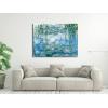 imageWieco Art Large Framed Wall Art Water Lilies by Claude Monet Canvas Print Paintings Reproduction Modern Canvas Wall Art for Living Room Decoration Abstract Artwork Silver Frame32L x 24W