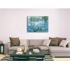 imageWieco Art Large Framed Wall Art Water Lilies by Claude Monet Canvas Print Paintings Reproduction Modern Canvas Wall Art for Living Room Decoration Abstract Artwork Silver Frame32L x 236W