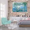 imageWieco Art Large Framed Wall Art Water Lilies by Claude Monet Canvas Print Paintings Reproduction Modern Canvas Wall Art for Living Room Decoration Abstract Artwork Silver Frame483L x 324W