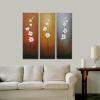 imageWieco Art Modern Contemporary Flowers Black Framed Artwork Decorative 3 Panels 100 Hand Painted Abstract Floral Oil Paintings on Canvas Wall Art Dcor for Living Room Home Decorations10x30inchx3pcs 25x75cmx3pcs