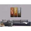 imageWieco Art Modern Contemporary Flowers Black Framed Artwork Decorative 3 Panels 100 Hand Painted Abstract Floral Oil Paintings on Canvas Wall Art Dcor for Living Room Home Decorations12x36inchx3pcs 30x90cmx3pcs