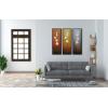 imageWieco Art Modern Contemporary Flowers Black Framed Artwork Decorative 3 Panels 100 Hand Painted Abstract Floral Oil Paintings on Canvas Wall Art Dcor for Living Room Home Decorations12x36inchx3pcs Framed