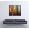 imageWieco Art Modern Contemporary Flowers Black Framed Artwork Decorative 3 Panels 100 Hand Painted Abstract Floral Oil Paintings on Canvas Wall Art Dcor for Living Room Home Decorations12x36inchx3pcs Framed