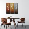 imageWieco Art Modern Contemporary Flowers Black Framed Artwork Decorative 3 Panels 100 Hand Painted Abstract Floral Oil Paintings on Canvas Wall Art Dcor for Living Room Home Decorations10x30inchx3pcs 25x75cmx3pcs