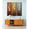 imageWieco Art Modern Contemporary Flowers Black Framed Artwork Decorative 3 Panels 100 Hand Painted Abstract Floral Oil Paintings on Canvas Wall Art Dcor for Living Room Home Decorations12x36inchx3pcs 30x90cmx3pcs