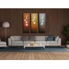 imageWieco Art Modern Contemporary Flowers Black Framed Artwork Decorative 3 Panels 100 Hand Painted Abstract Floral Oil Paintings on Canvas Wall Art Dcor for Living Room Home Decorations12x36inchx3pcs 30x90cmx3pcs