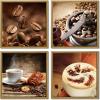 imageWieco Art Black Framed 4 Panels Canvas Wall Art Coffee Bean Kitchen Canvas Prints Wall Art for Living Room Decor Bedroom Home Bathroom Wall Decor12x12inchx4pcsNATURAL