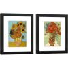 imageWieco Art Canvas Wall Art Delicate Tension 85 and Gewebe by Wassily Kandinsky Classic Art Reproductions With Black Picture Frame and Real Glass or photos 5x7 with Mat or 8x10 Without Mat Set of 2Sunflower