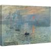 imageWieco Art Extra Large Black Framed Art Impression Sunrise of Claude Monet Famous Paintings Reproduction Seascape Artwork Pictures on Canvas Wall Art for Home Decorations Black32L x 24W