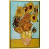 imageWieco Art Framed Canvas Wall Art Size L Sunflower by Vincent Van Gogh Oil Paintings Reproduction Abstract Wall Decorations for Living Room Golden Frame Home Decorations