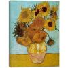 imageWieco Art Framed Wall Art Canvas Prints of Sunflower by Vincent Van Gogh Paintings Reproduction Abstract Wall Decorations for Living Room Golden Frame40L x 30W