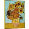 imageWieco Art Framed Wall Art Canvas Prints of Sunflower by Vincent Van Gogh Paintings Reproduction Abstract Wall Decorations for Living Room Golden Frame32L x 24W