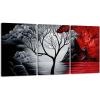imageWieco Art Large Size Framed Art Canvas Art Prints Wall Art the Cloud Tree Abstract Pictures Paintings for Bedroom Home Office Decorations Contemporary Artwork 3 Panels Black Frames16x24inchx3pcs 40x60cmx3pcs