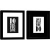 imageWieco Art Motivational Wall Art Inspirational Office Wall Decor Positivie quotes 11x14 Picture Frames and Real Glass for Home Office Wall Decoration Set of 2BLACKW0031