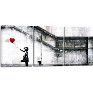 imageWieco Art Black Framed 3 Piece Witch and Skeleton UkiyoE by Utagawa Takiyasha Historic Cultural Illustrations for Living Room Bedroom Home Decorations ArtworkGirl with Red Balloon