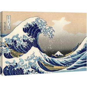 imageWieco Art Extra Large Black Framed Art Great Wave of Kanagawa Katsushika Hokusai Canvas Prints Wall Art Abstract Seascape Paintings for Living Room Home Decorations16L x 108W