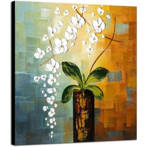 imageWieco Art Framed Art Beauty of Life 100 HandPainted Modern Artwork Abstract Floral Oil Paintings on Canvas Wall Art for Home Decorations Wall Decor Stretched with Black FrameGallery Wrapped