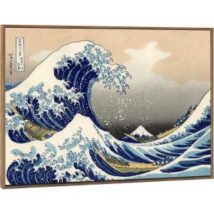 imageWieco Art Framed Art Great Wave of Kanagawa Katsushika Hokusai Giclee Canvas Prints Wall Art Large Abstract Seascape Paintings for Home Living Room Decorations