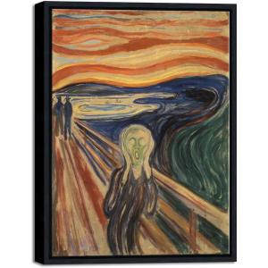 imageWieco Art Framed Art The Scream by Edward Munch Famous Paintings Reproduction Abstract Canvas Prints Artwork for Wall Decor Modern Canvas Wall Art for Home ampamp office Decoration17L x 13W
