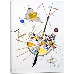 imageWieco Art Framed Canvas Wall Art Gewebe 1923 by Wassily Kandinsky Classic Famous Abstract Paintings Reproductions Canvas Wall Art for Home DecorationArtwork5