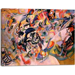 imageWieco Art Framed Canvas Wall Art Gewebe 1923 by Wassily Kandinsky Classic Famous Abstract Paintings Reproductions Canvas Wall Art for Home DecorationArtwork8
