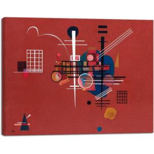 imageWieco Art Framed Canvas Wall Art Gewebe 1923 by Wassily Kandinsky Classic Famous Abstract Paintings Reproductions Canvas Wall Art for Home DecorationArtwork4