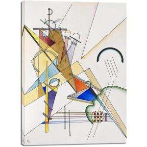 imageWieco Art Framed Canvas Wall Art Gewebe 1923 by Wassily Kandinsky Classic Famous Abstract Paintings Reproductions Canvas Wall Art for Home DecorationArtwork7