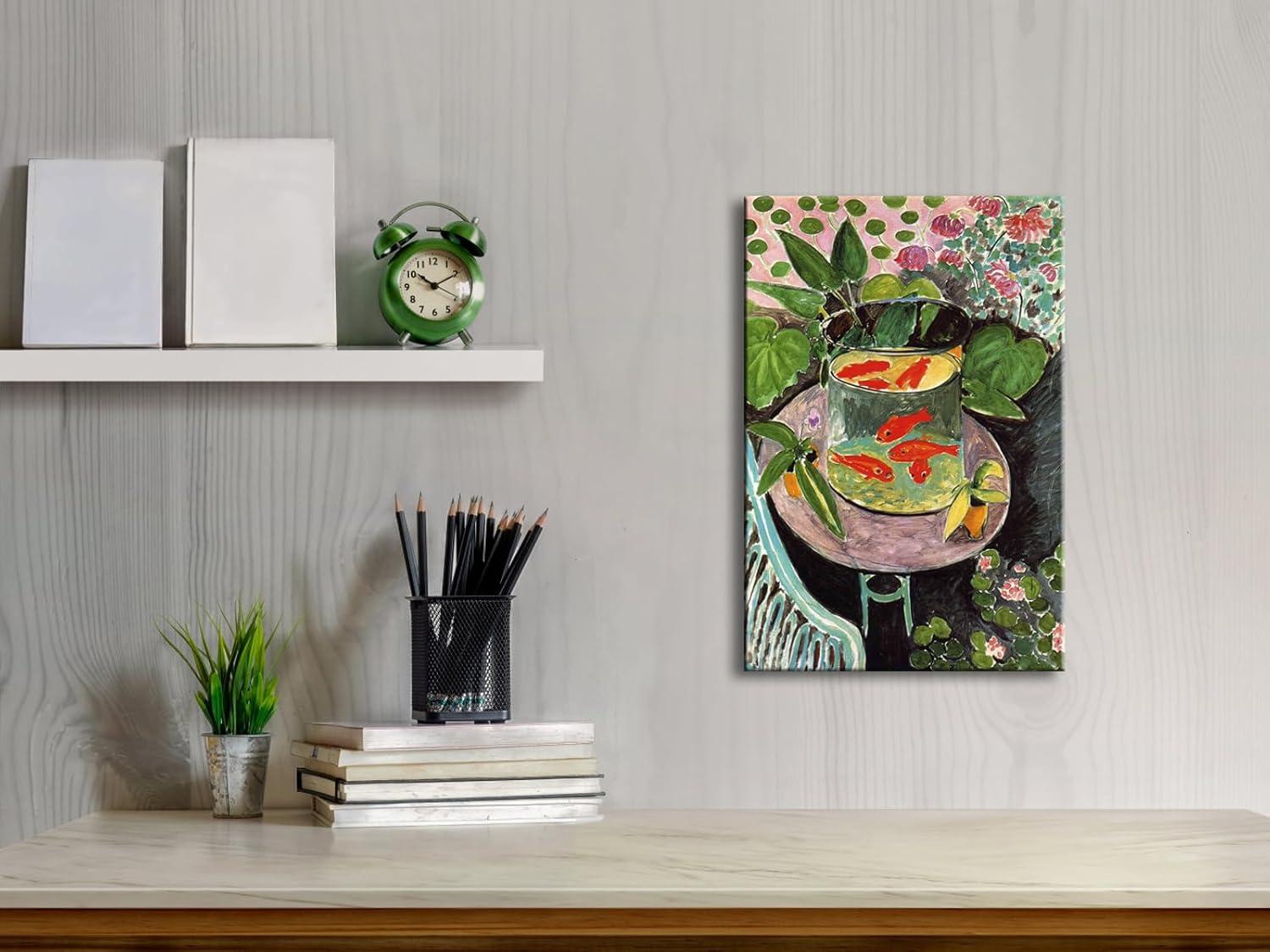 imageWieco Art Canvas Prints Goldfish by Henri Matisse Colorism Aesthetic Abstract Canvas Wall Art for Wall Decor and Home Office Decorations16L x 108W