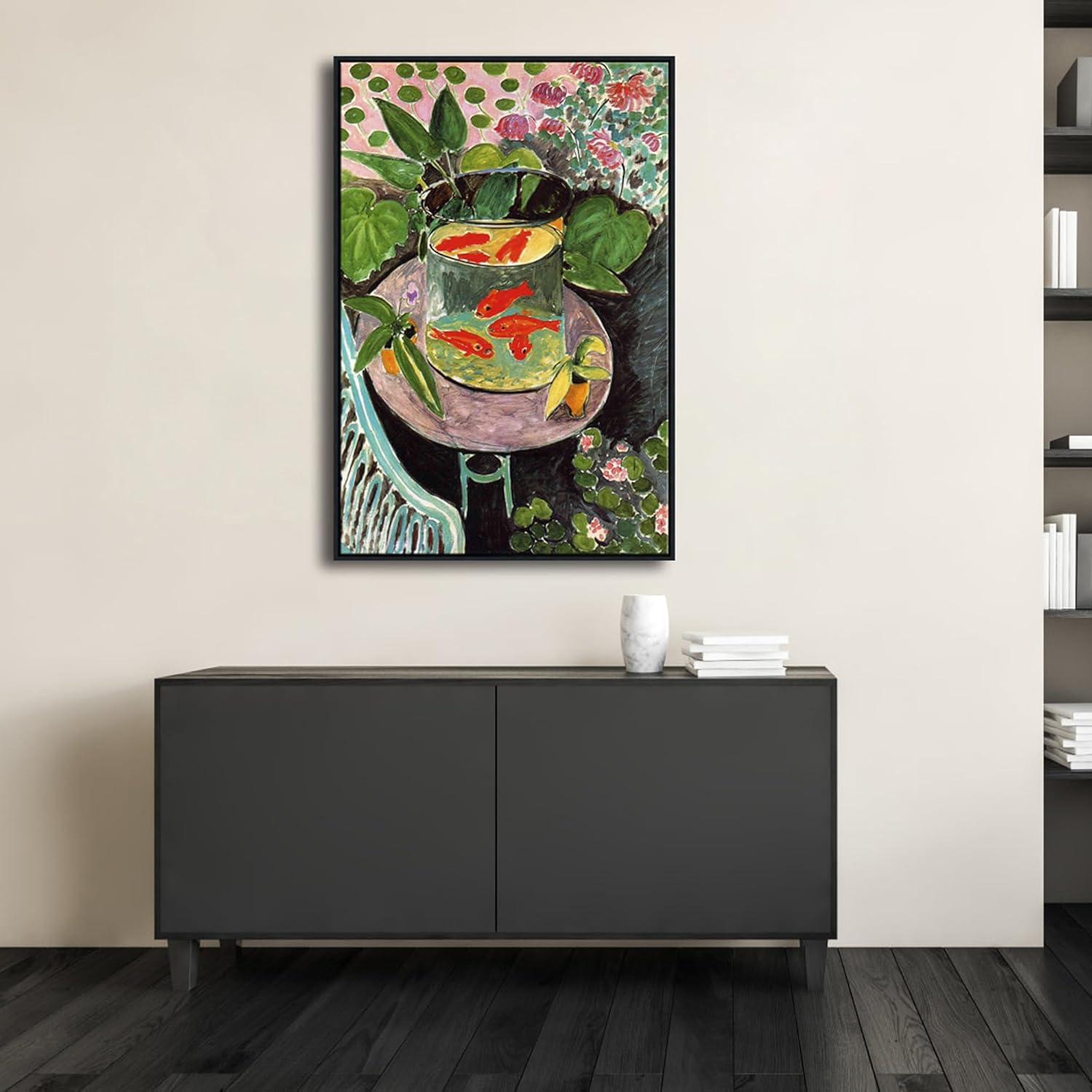 imageWieco Art Canvas Prints Goldfish by Henri Matisse Colorism Aesthetic Abstract Canvas Wall Art for Wall Decor and Home Office Decorations24L x 36W