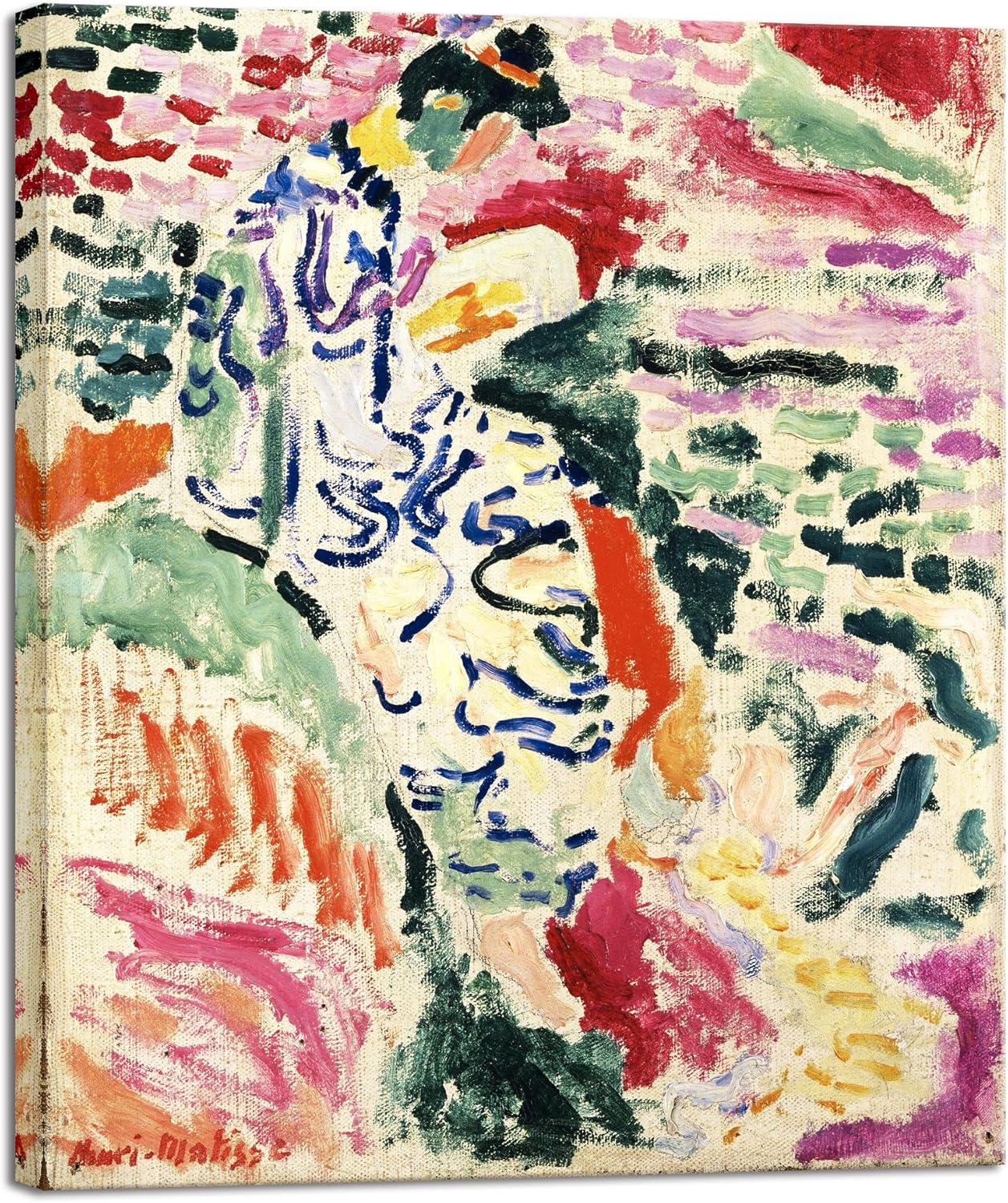 imageWieco Art Framed Wall Art View of Collioure 1905 by Henri Mattise Abstract Colorful Art Matisse Posters Canvas Prints for Wall and Home Office Decorations Bronze Gold FramePink2